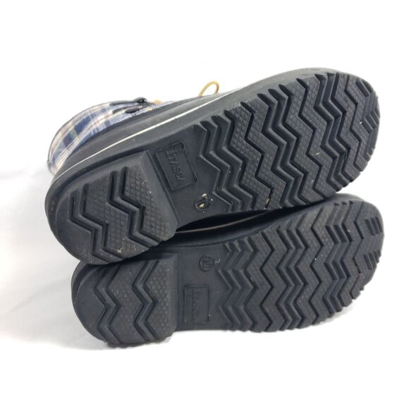 Itasca Rubber Rain Snow Boots Women's Size 10 Black Plaid Shaft - Picture 7 of 7